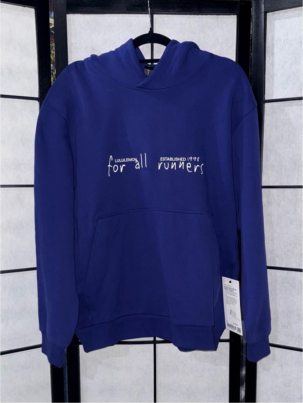 Lululemon Steady State Blue Graphic Pullover Hoodie Size Small NWT